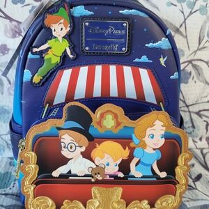 2025 Disney Parks LOUNGEFLY Peter Pan's Flight Mini Backpack - NEW